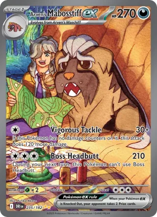 Arven's Mabosstiff ex #235 · Destined Rivals Pokémon card