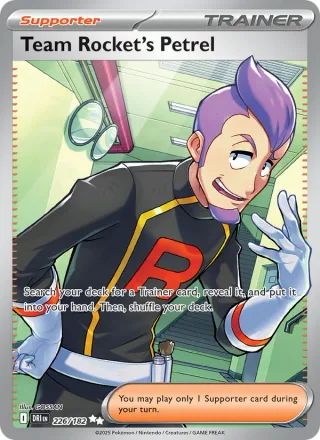 Team Rocket's Petrel #226 · Destined Rivals Pokémon card