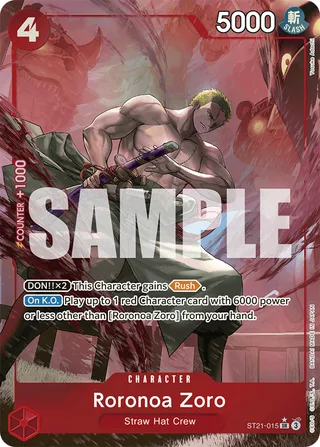 Roronoa Zoro (Parallel) #ST21-015-parallel · ST-21: Starter Deck 21 EX Gear 5 One Piece card