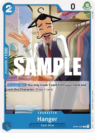 Hanger #OP04-050 · Kingdoms of Intrigue Pre-Release Cards One Piece card