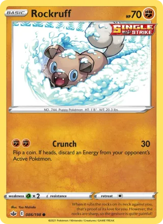 Rockruff #86 · Chilling Reign Pokémon card