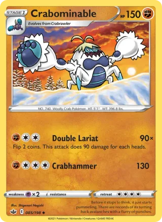 Crabominable #85 · Chilling Reign Pokémon card