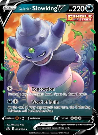 Galarian Slowking V #99 · Chilling Reign Pokémon card
