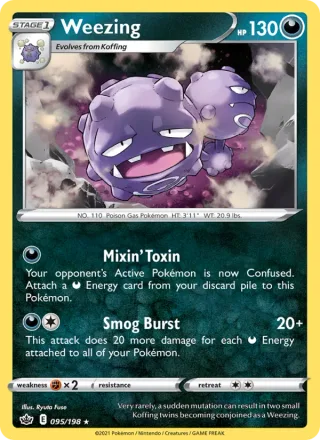 Weezing #95 · Chilling Reign Pokémon card