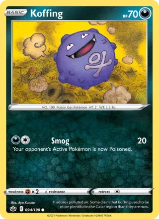 Koffing #94 · Chilling Reign Pokémon card