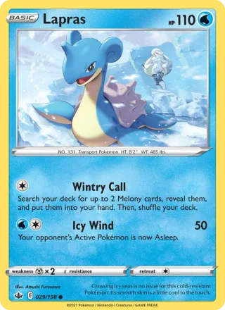 Lapras #29 · Chilling Reign Pokémon card
