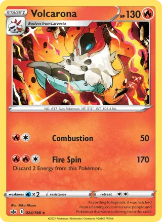 Volcarona #24 · Chilling Reign Pokémon card