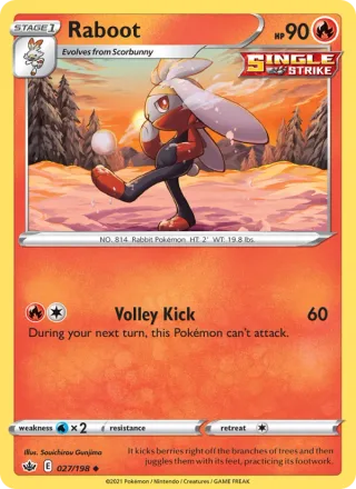 Raboot #27 · Chilling Reign Pokémon card
