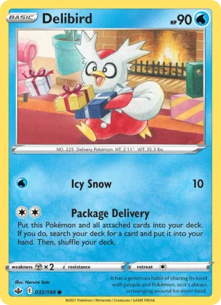Delibird #32 · Chilling Reign Pokémon card