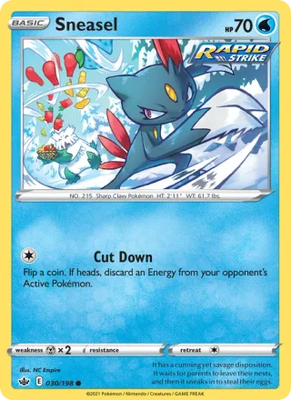 Sneasel #30 · Chilling Reign Pokémon card