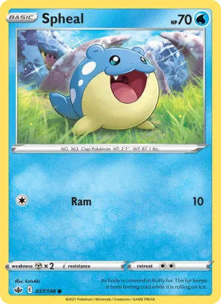 Spheal #37 · Chilling Reign Pokémon card