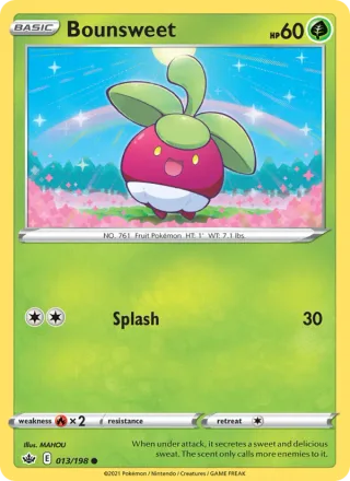 Bounsweet #13 · Chilling Reign Pokémon card