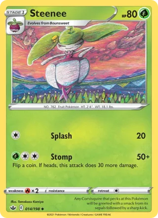 Steenee #14 · Chilling Reign Pokémon card