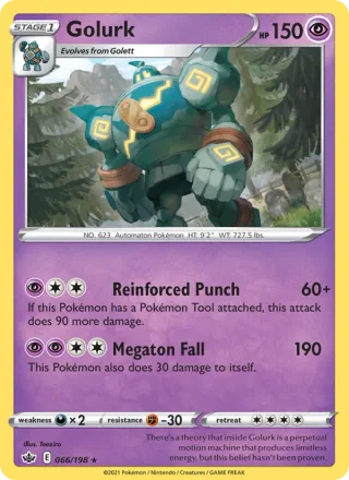 Golurk #66 · Chilling Reign Pokémon card