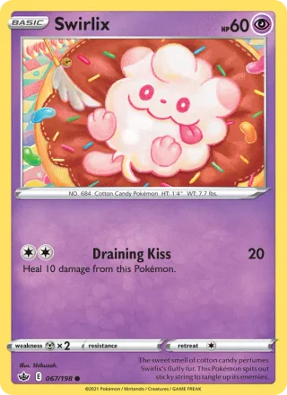 Swirlix #67 · Chilling Reign Pokémon card