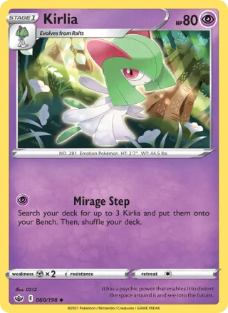 Kirlia #60 · Chilling Reign Pokémon card