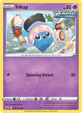 Inkay #69 · Chilling Reign Pokémon card