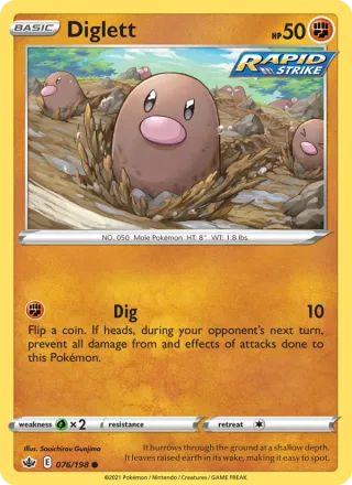 Diglett #76 · Chilling Reign Pokémon card