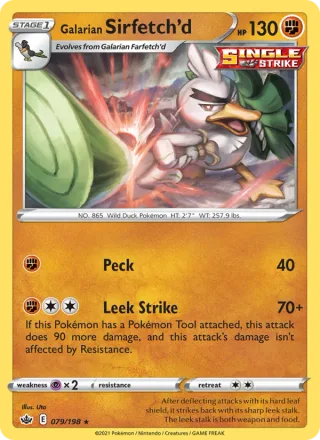 Galarian Sirfetch'd #79 · Chilling Reign Pokémon card