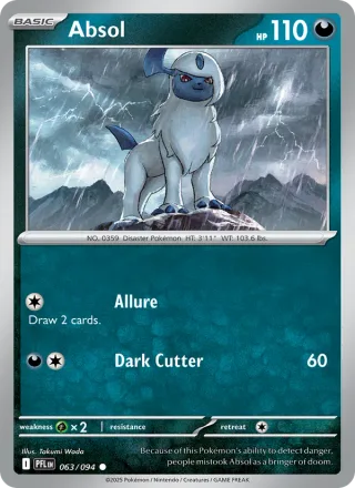 Absol #063 · Phantasmal Flames Pokémon card