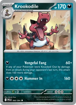 Krookodile #066 · Phantasmal Flames Pokémon card