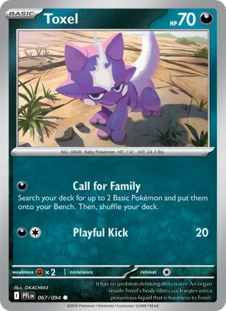 Toxel #067 · Phantasmal Flames Pokémon card