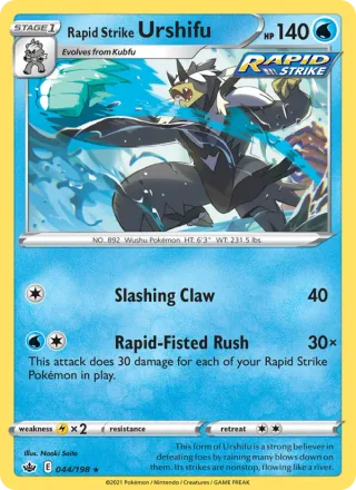 Rapid Strike Urshifu #44 · Chilling Reign Pokémon card
