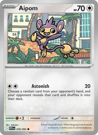 Aipom #078 · Phantasmal Flames Pokémon card