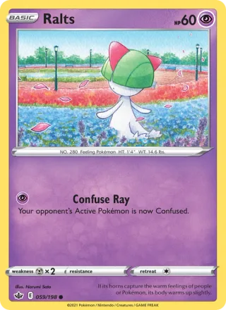 Ralts #59 · Chilling Reign Pokémon card