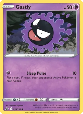 Gastly #55 · Chilling Reign Pokémon card