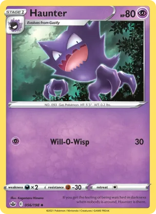 Haunter #56 · Chilling Reign Pokémon card