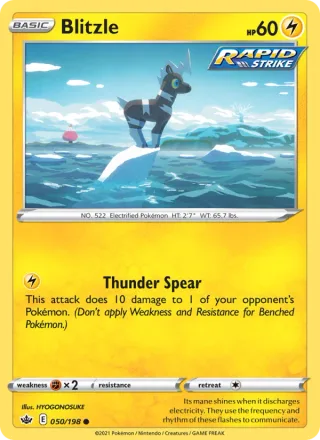 Blitzle #50 · Chilling Reign Pokémon card