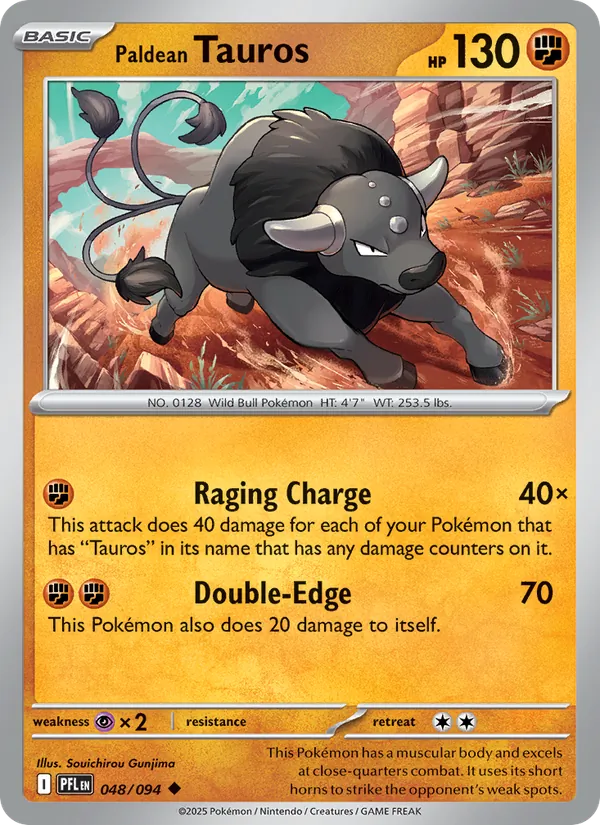Paldean Tauros full card art