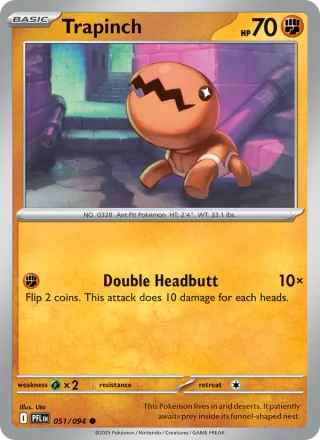 Trapinch #051 · Phantasmal Flames Pokémon card