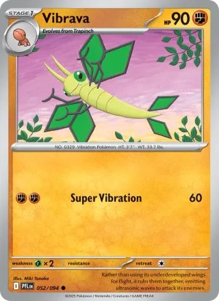 Vibrava #052 · Phantasmal Flames Pokémon card