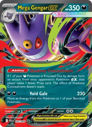Mega Gengar ex #056 · Phantasmal Flames Pokémon card