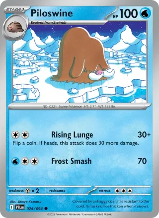Piloswine #024 · Phantasmal Flames Pokémon card