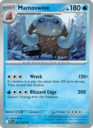 Mamoswine #025 · Phantasmal Flames Pokémon card