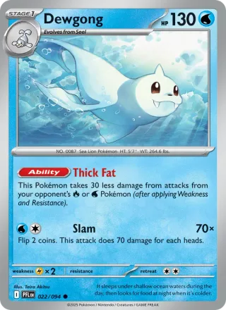 Dewgong #022 · Phantasmal Flames Pokémon card