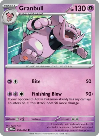 Granbull #038 · Phantasmal Flames Pokémon card