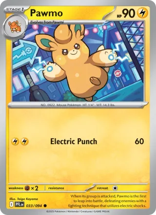 Pawmo #033 · Phantasmal Flames Pokémon card
