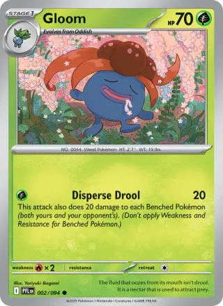 Gloom #002 · Phantasmal Flames Pokémon card