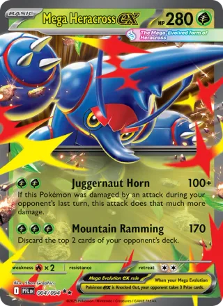 Mega Heracross ex #004 · Phantasmal Flames Pokémon card