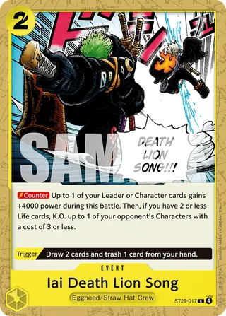 Iai Death Lion Song #ST29-017 · ST-29: Starter Deck 29 Egghead One Piece card