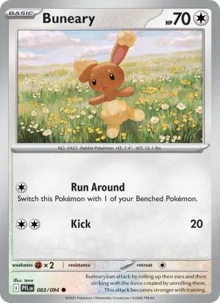 Buneary #083 · Phantasmal Flames Pokémon card