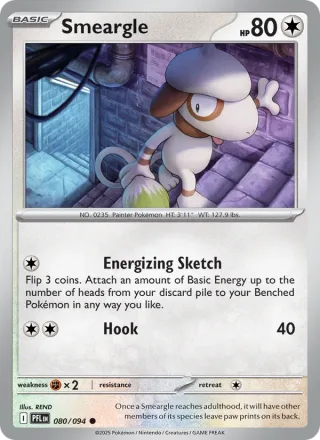 Smeargle #080 · Phantasmal Flames Pokémon card