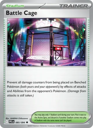 Battle Cage #085 · Phantasmal Flames Pokémon card