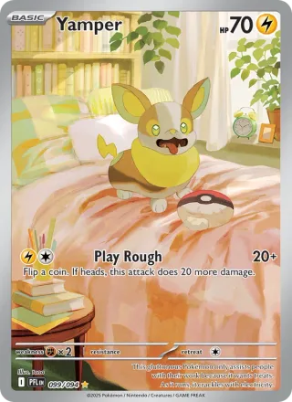 Yamper #099 · Phantasmal Flames Pokémon card