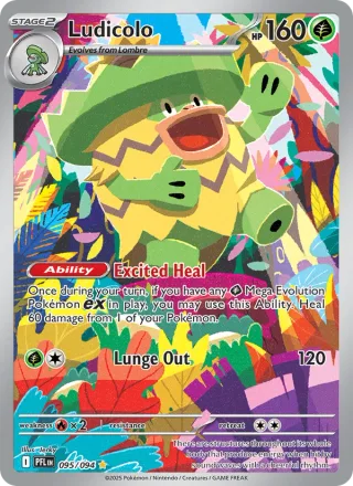 Ludicolo #095 · Phantasmal Flames Pokémon card