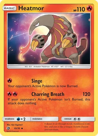 Heatmor #10 · Dragon Majesty Pokémon card